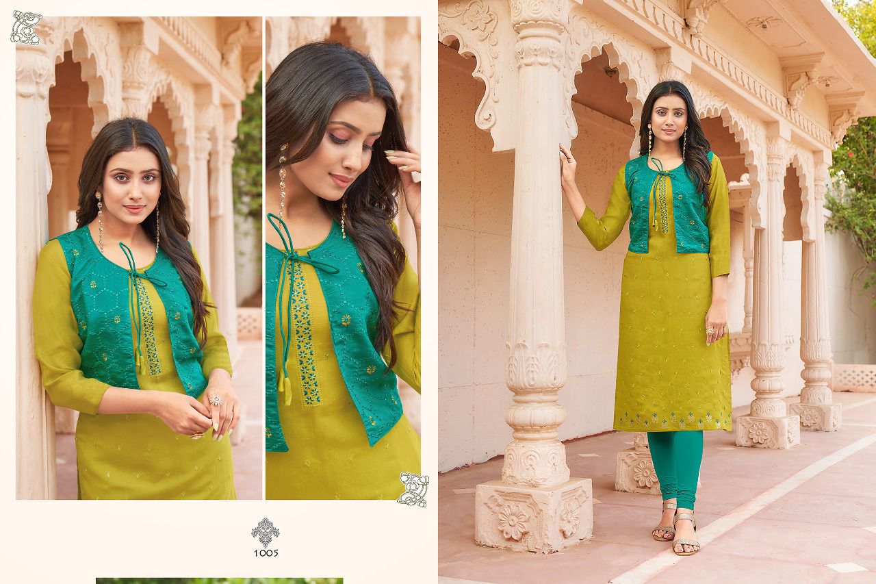KAPIL TRENDZ MISSION Latest Designer Stylish Fancy Wear Kurti With Jacket Collection